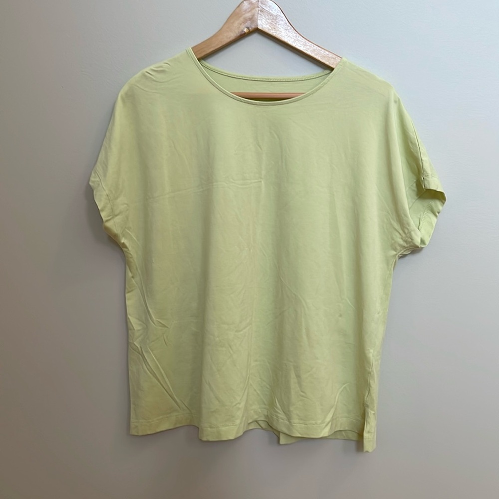 J. Jill Luxe Supima relaxed tee size L